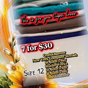 Croft & Barrow Beige Capri Pants